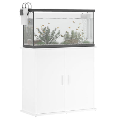 Aquarium Stand White 81x36x73 cm Engineered Wood