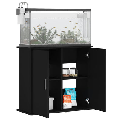 Aquarium Stand Black 81x36x73 cm Engineered Wood