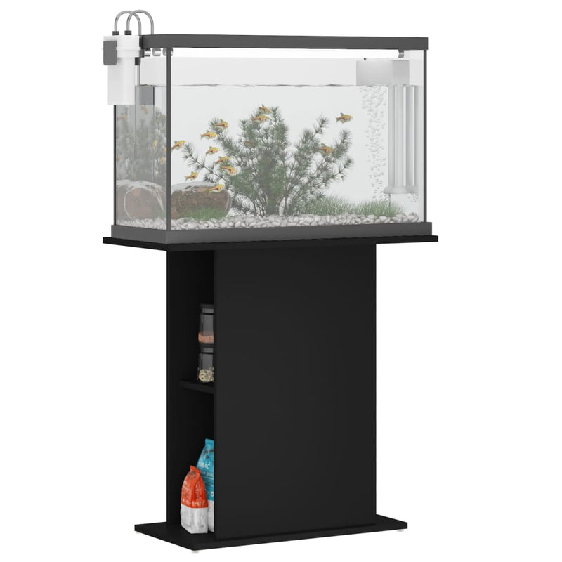 Aquarium Stand Black 75x36x72.5 cm Engineered Wood