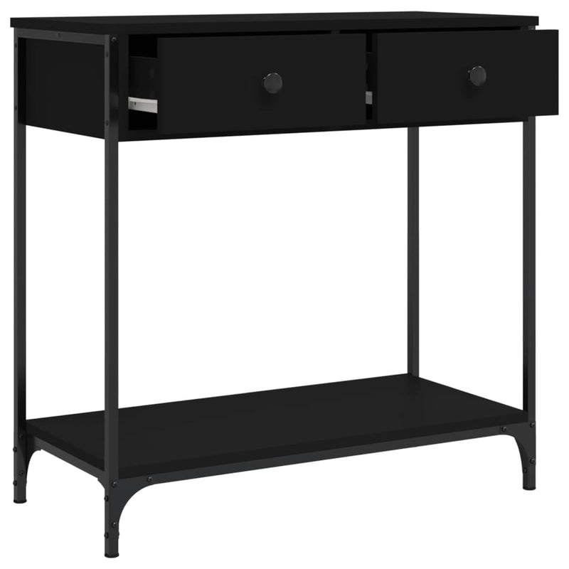 Console Table Black 75x34.5x75 cm Engineered Wood