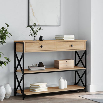 Console Table Sonoma Oak 100x28x75 cm Engineered Wood