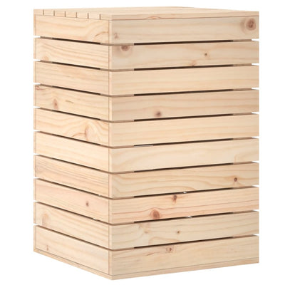 Laundry Basket 44x44x66 cm Solid Wood Pine