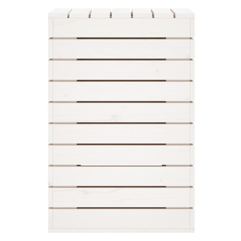 Laundry Basket White 44x44x66 cm Solid Wood Pine