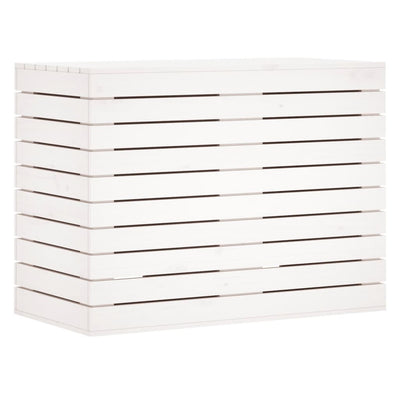 Laundry Basket White 88.5x44x66 cm Solid Wood Pine