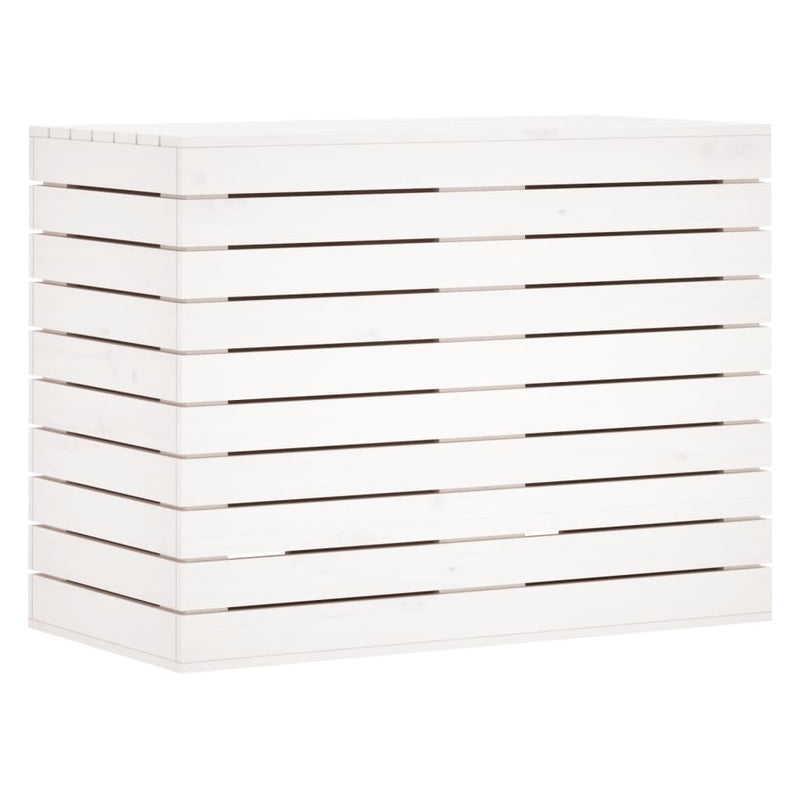 Laundry Basket White 88.5x44x66 cm Solid Wood Pine