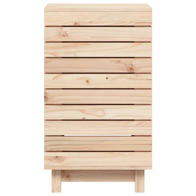 Laundry Basket 44x44x76 cm Solid Wood Pine