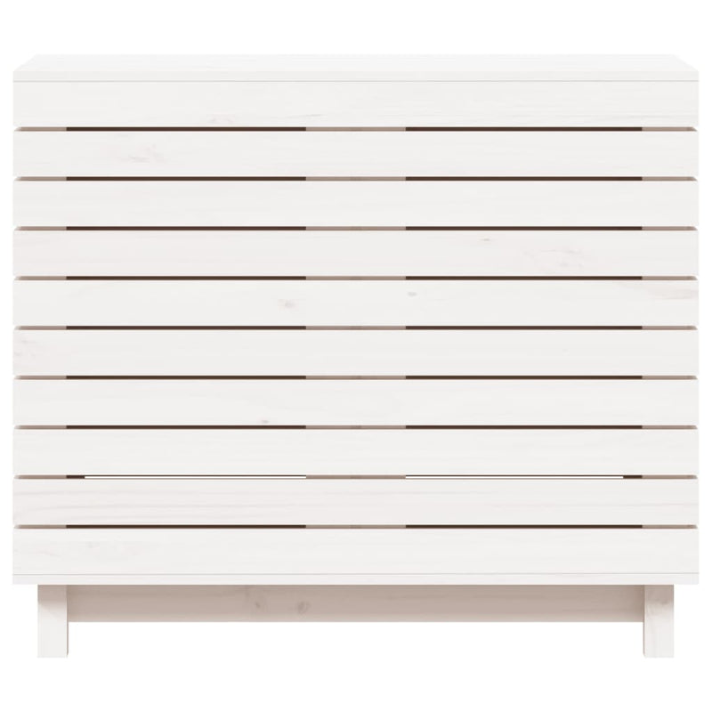 Laundry Basket White 88.5x44x76 cm Solid Wood Pine