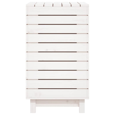 Laundry Basket White 88.5x44x76 cm Solid Wood Pine