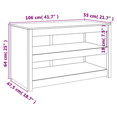 Outdoor Kitchen Cabinet 106x55x64 cm Solid Wood Douglas