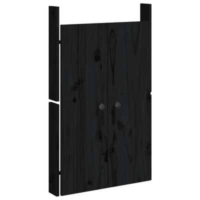 Outdoor Kitchen Doors Black 50x9x82 cm Solid Wood Pine