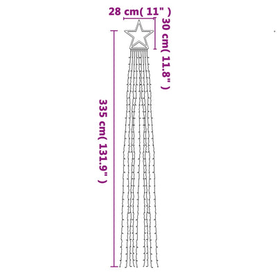 Christmas Tree Light 320 LEDs Warm White 375 cm