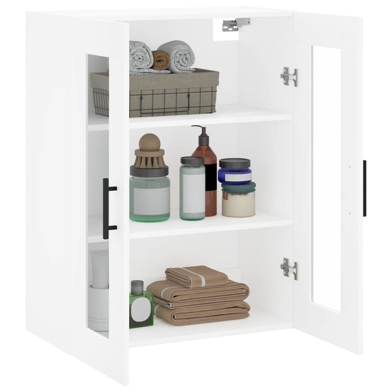 Wall Mounted Cabinet White 69.5x34x90 cm