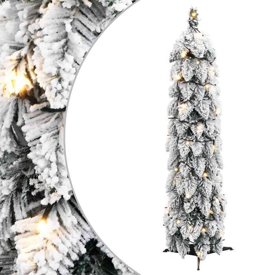 Artificial Pre-lit Christmas Tree with 30 LEDs and Flocked Snow 60 cm