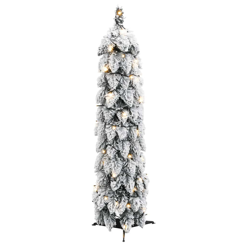 Artificial Pre-lit Christmas Tree with 30 LEDs and Flocked Snow 60 cm