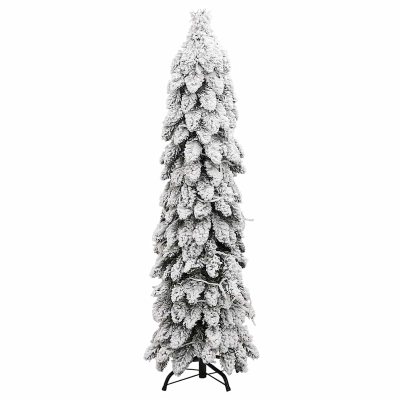 Artificial Pre-lit Christmas Tree with 60 LEDs and Flocked Snow 120 cm