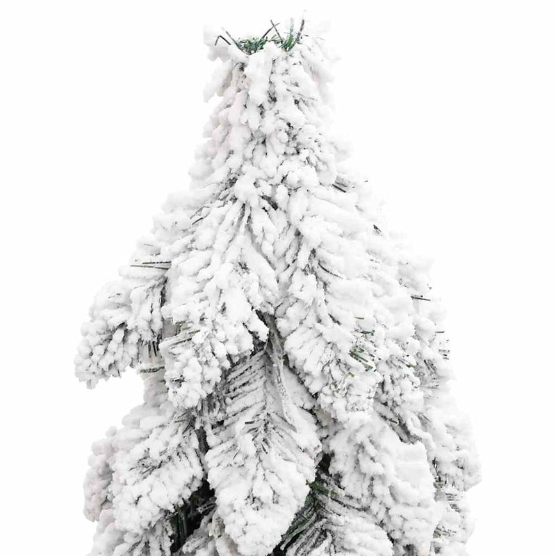 Artificial Pre-lit Christmas Tree with 60 LEDs and Flocked Snow 120 cm