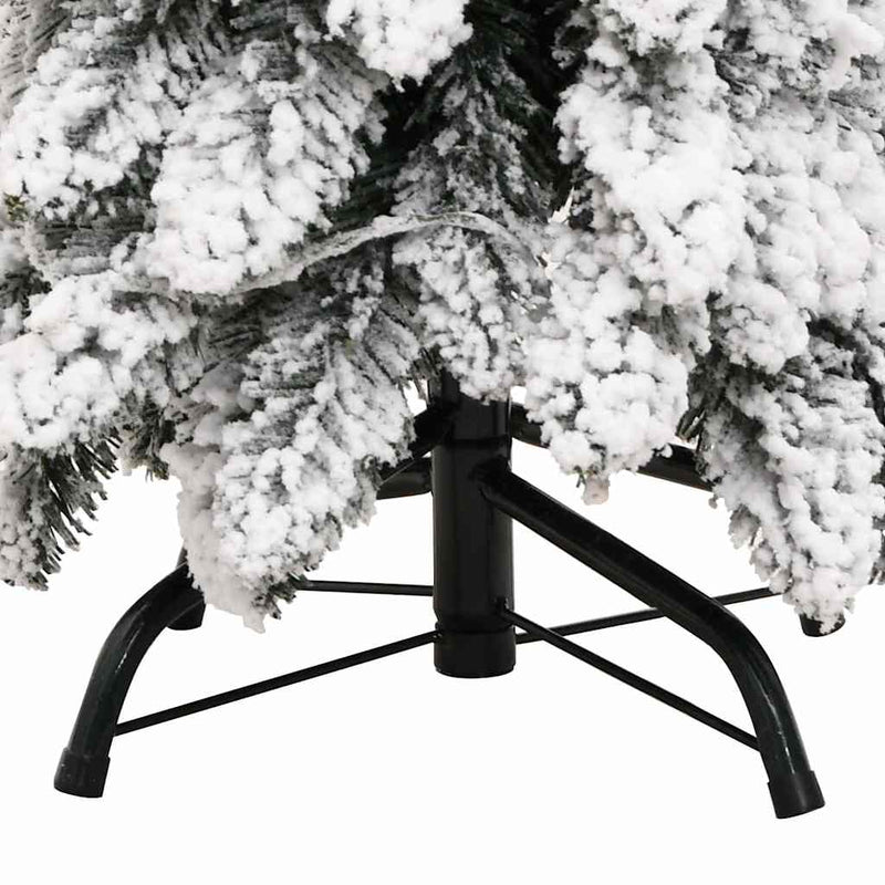 Artificial Pre-lit Christmas Tree with 60 LEDs and Flocked Snow 120 cm