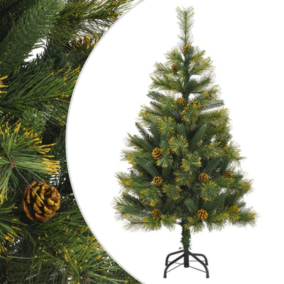 Artificial Hinged Christmas Tree with Cones 120 cm