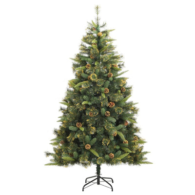 Artificial Hinged Christmas Tree with Cones 180 cm