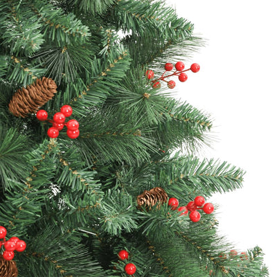 Artificial Hinged Christmas Tree with Cones and Berries 180 cm