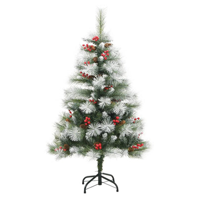 Artificial Hinged Christmas Tree with Cones and Berries 150 cm