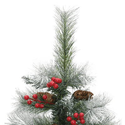 Artificial Hinged Christmas Tree with Cones and Berries 150 cm