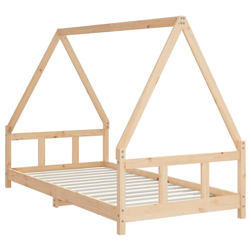 Kids Bed Frame 90x190 cm Solid Wood Pine