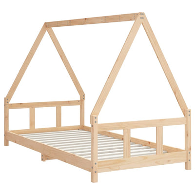 Kids Bed Frame 90x190 cm Solid Wood Pine