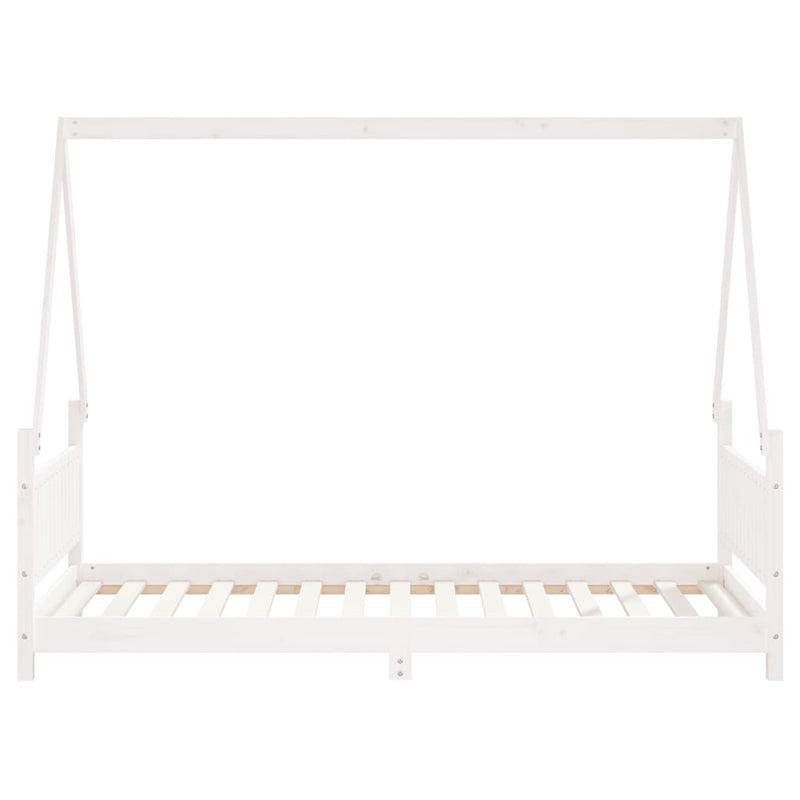 Kids Bed Frame White 90x190 cm Solid Wood Pine