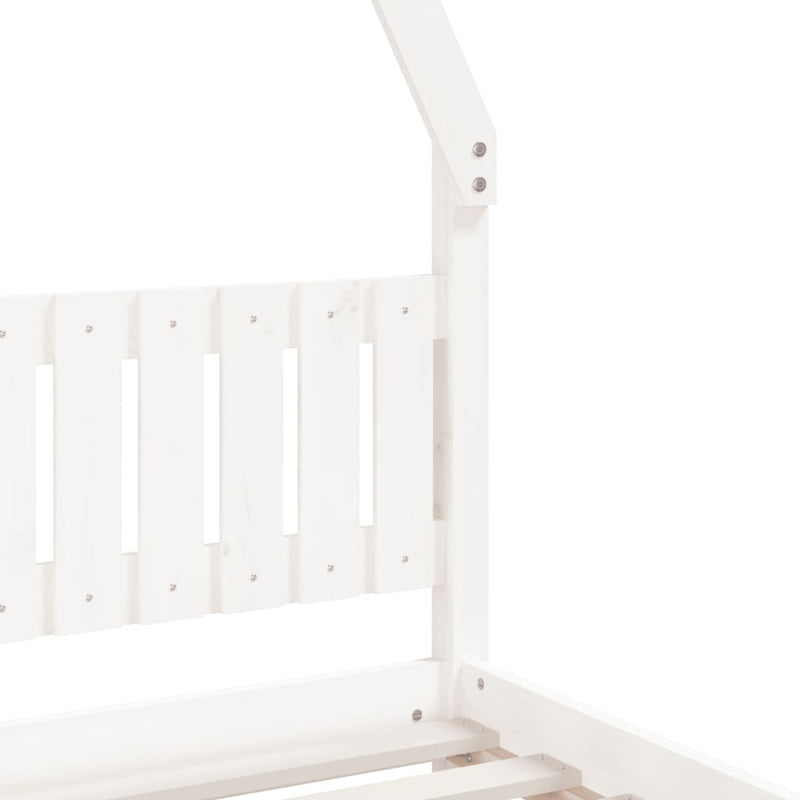 Kids Bed Frame White 90x190 cm Solid Wood Pine