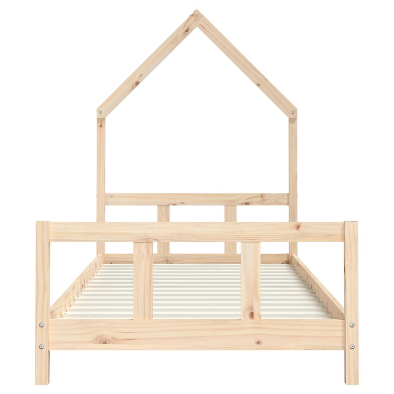 Kids Bed Frame 92x187 cm Single Solid Wood Pine