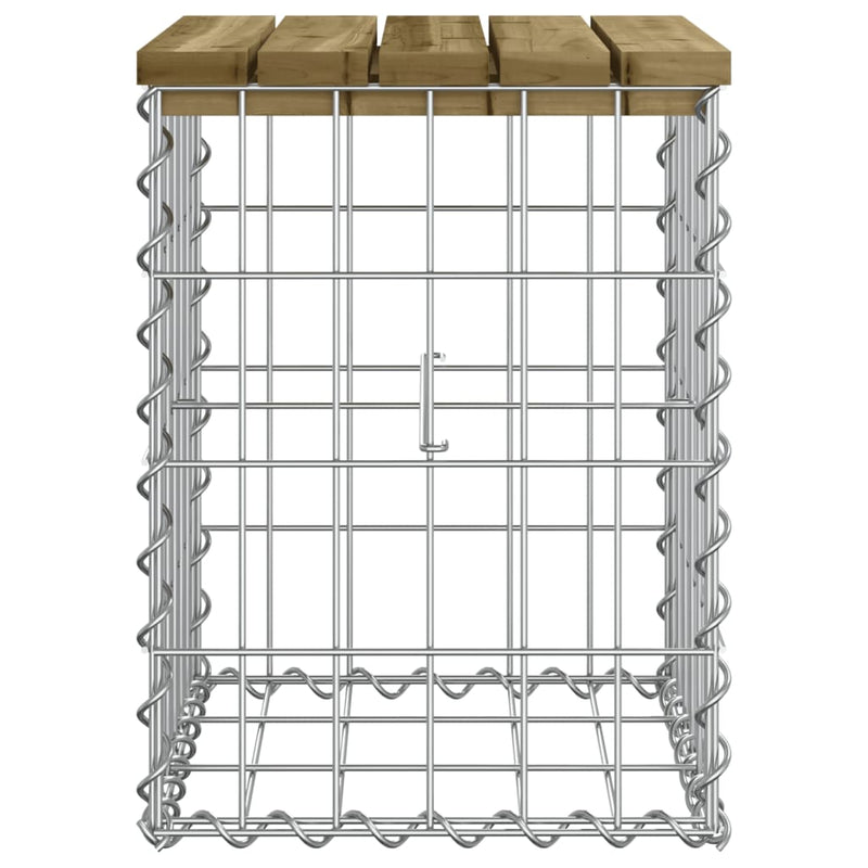 Garden Bench Gabion Design 33x31x42 cm Impregnated Wood Pine