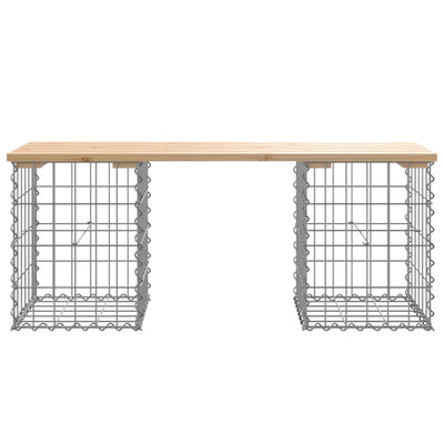 Garden Bench Gabion Design 103x31x42 cm Solid Wood Pine