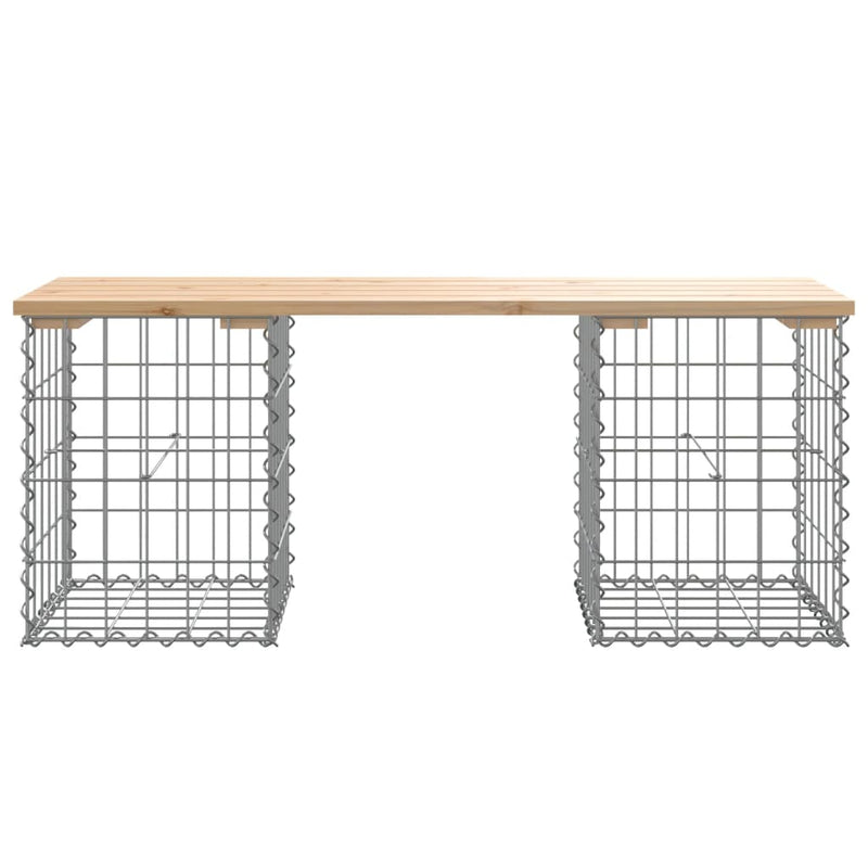 Garden Bench Gabion Design 103x31x42 cm Solid Wood Pine