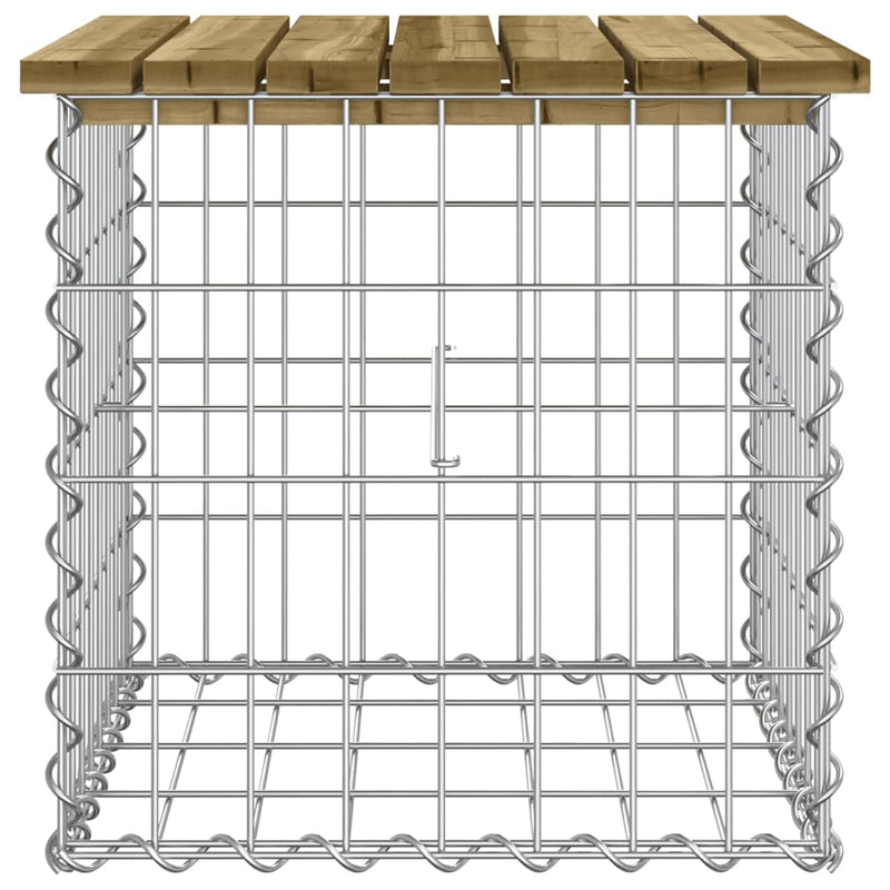 Garden Bench Gabion Design 43x44x42 cm Impregnated Wood Pine