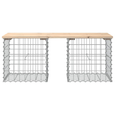 Garden Bench Gabion Design 103x44x42 cm Solid Wood Pine