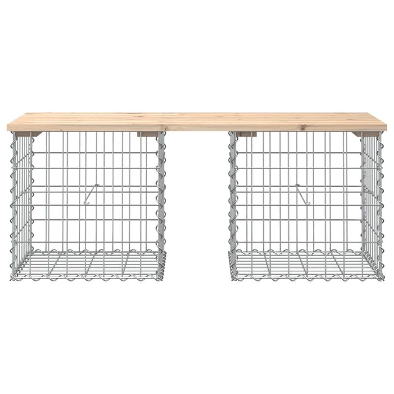 Garden Bench Gabion Design 103x44x42 cm Solid Wood Pine