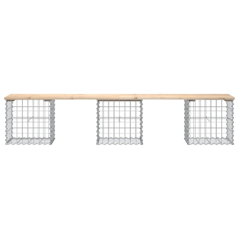 Garden Bench Gabion Design 203x44x42 cm Solid Wood Pine