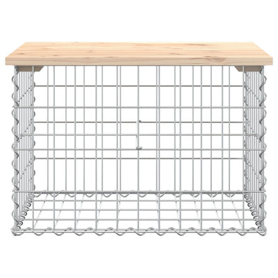 Garden Bench Gabion Design 63x44x42 cm Solid Wood Pine