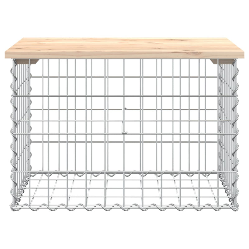 Garden Bench Gabion Design 63x44x42 cm Solid Wood Pine