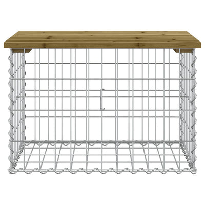 Garden Bench Gabion Design 63x44x42 cm Impregnated Wood Pine