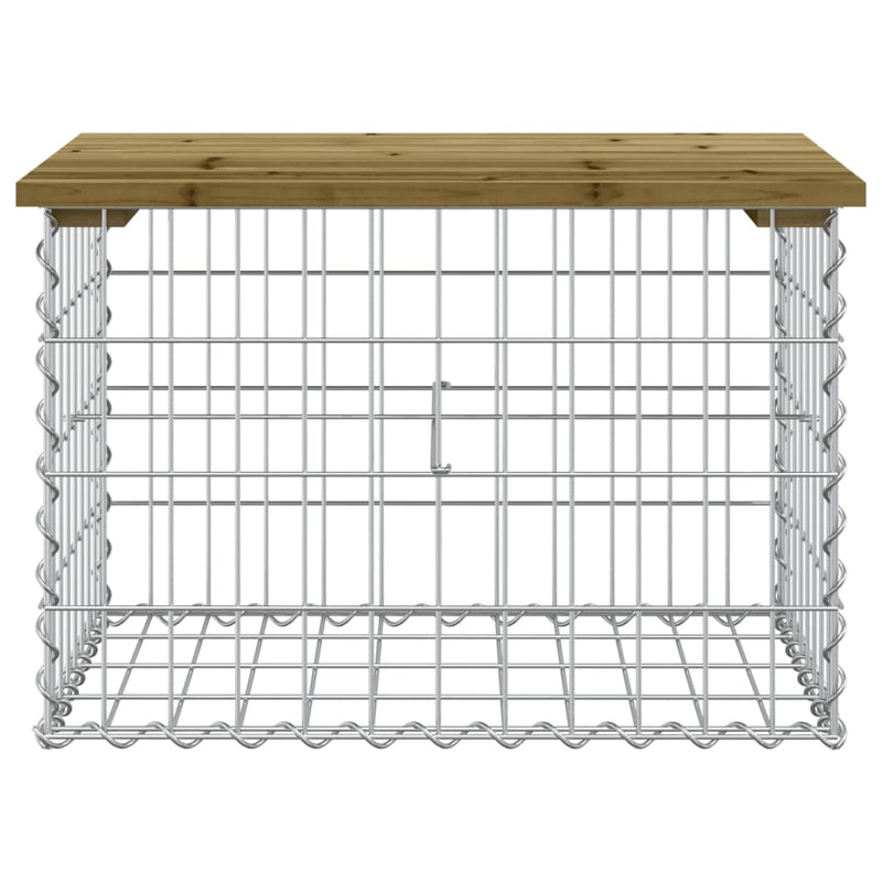 Garden Bench Gabion Design 63x44x42 cm Impregnated Wood Pine