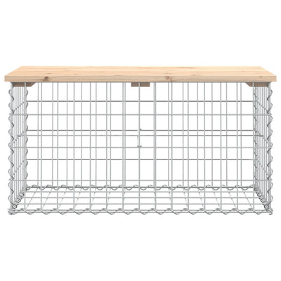 Garden Bench Gabion Design 83x44x42 cm Solid Wood Pine