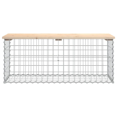 Garden Bench Gabion Design 103x44x42 cm Solid Wood Pine