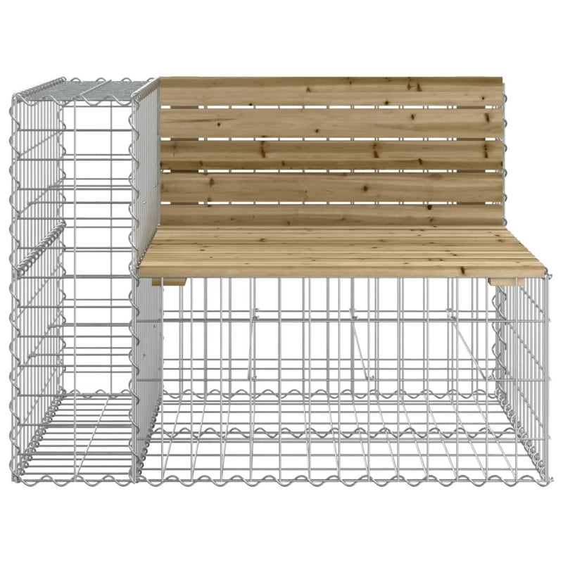 Garden Bench Gabion Design 92x71x65.5 cm Impregnated Wood Pine