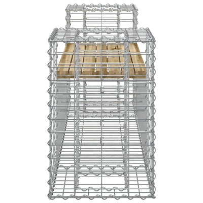 Garden Bench Gabion Design 183x41x60.5 cm Impregnated Wood Pine