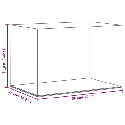 Display Box Transparent 56x36x37 cm Acrylic