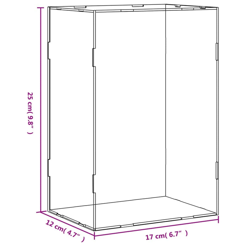 Display Box Transparent 17x12x25 cm Acrylic