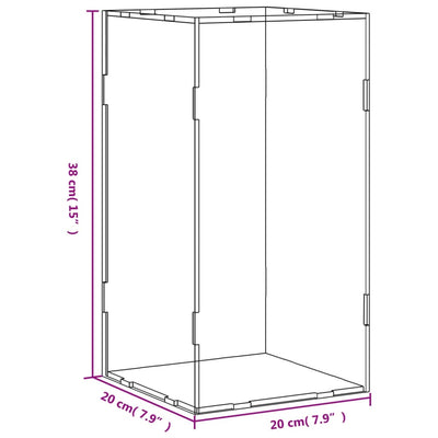 Display Box Transparent 20x20x38 cm Acrylic