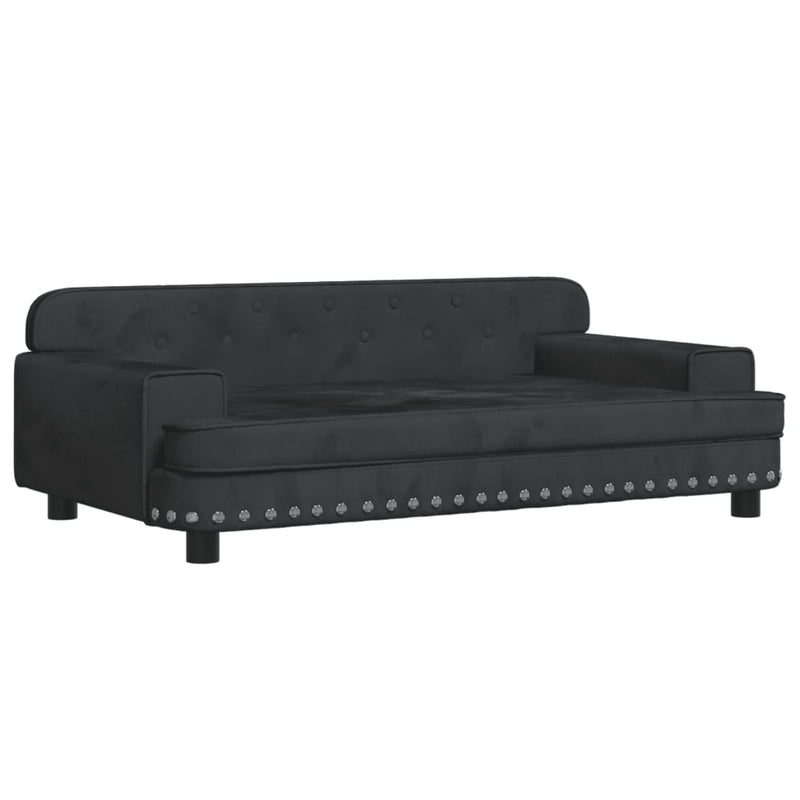 Kids Sofa Black 90x53x30 cm Velvet